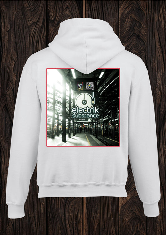 Electrik Substance Style 6 Interactive unisex white hooded top