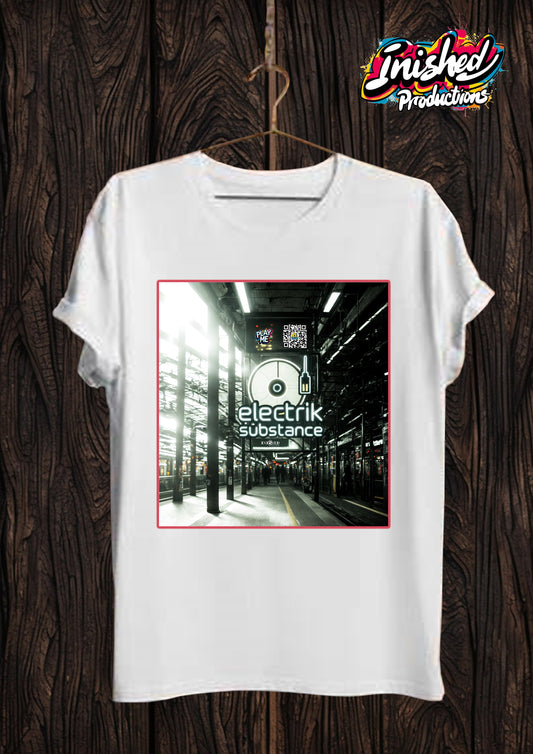Electrik Substance Style 6 Interactive Unisex white short sleeve t-shirt