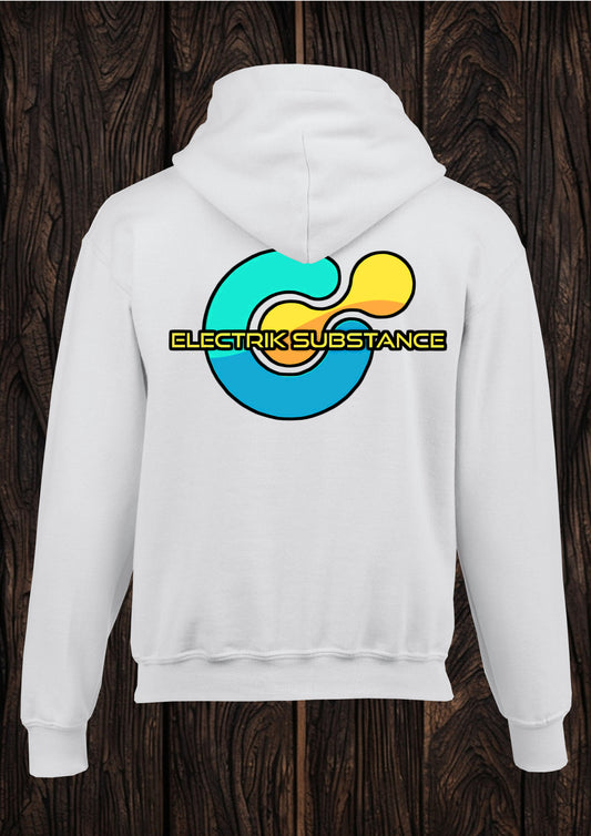 Electrik Substance Style 8 unisex white hooded top