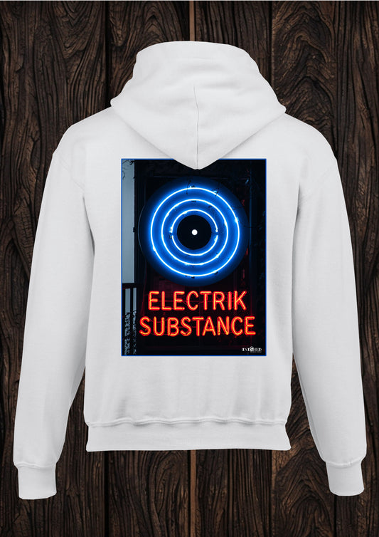 Electrik Substance Style 9 unisex white hooded top