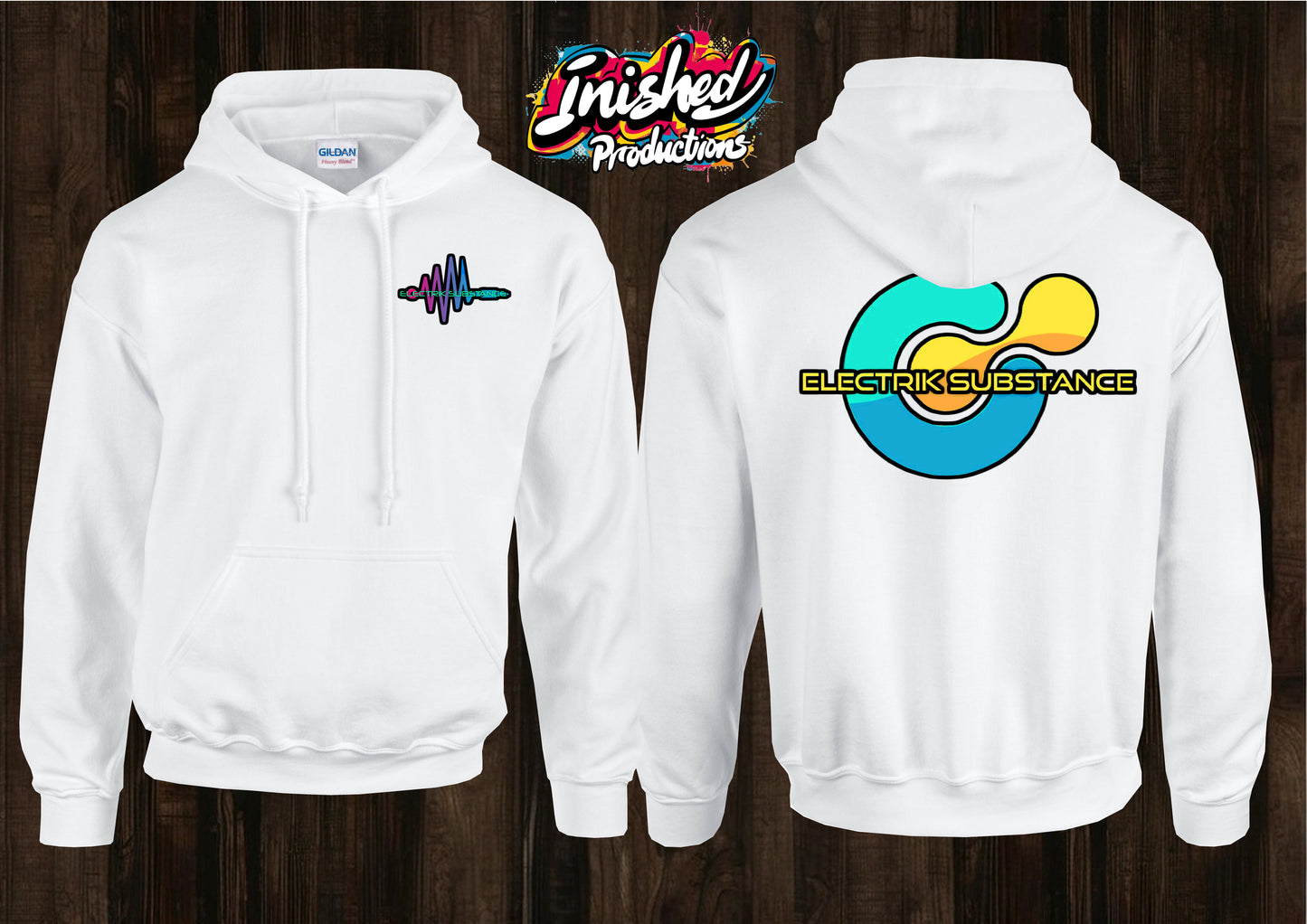Electrik Substance Style 8 unisex white hooded top