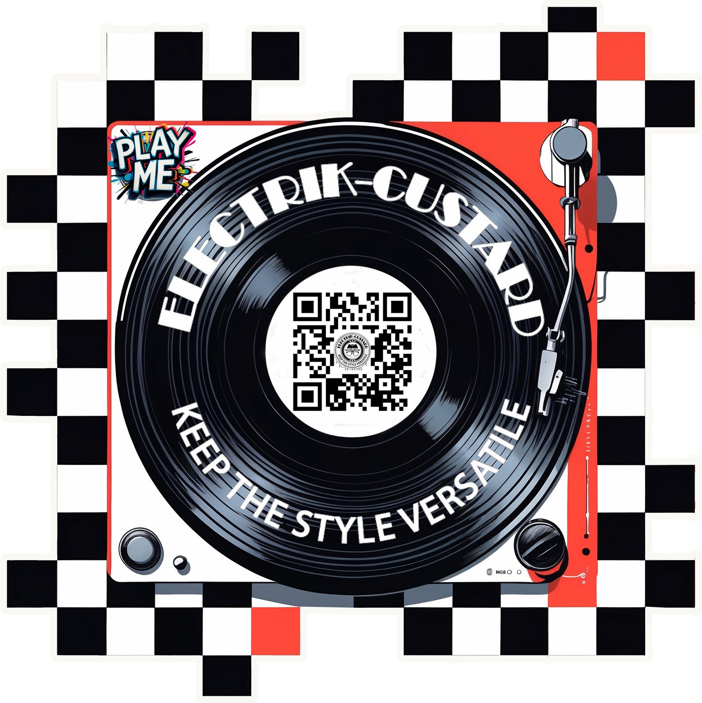 Electrik Custard Style 2 Interactive Unisex white short sleeve T-Shirt