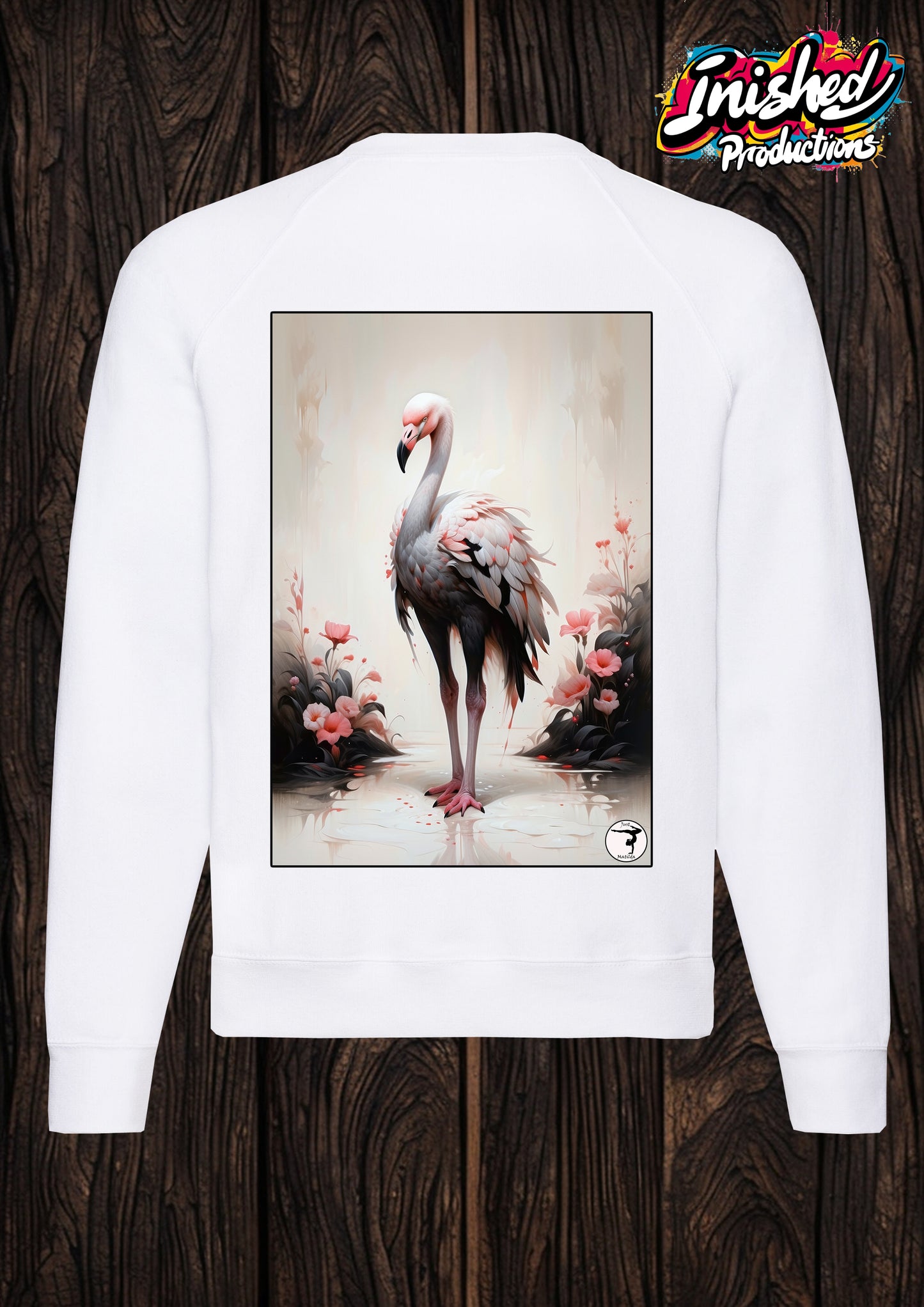 Just Matilda Flamingo unisex white kids sweatshirt 71