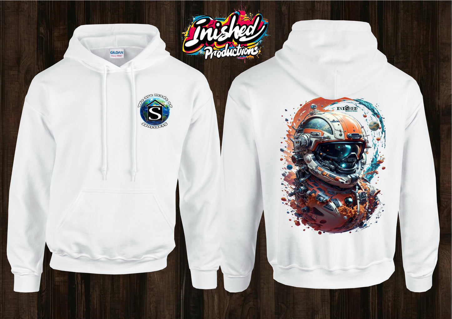 Future helmet unisex white hooded top 36