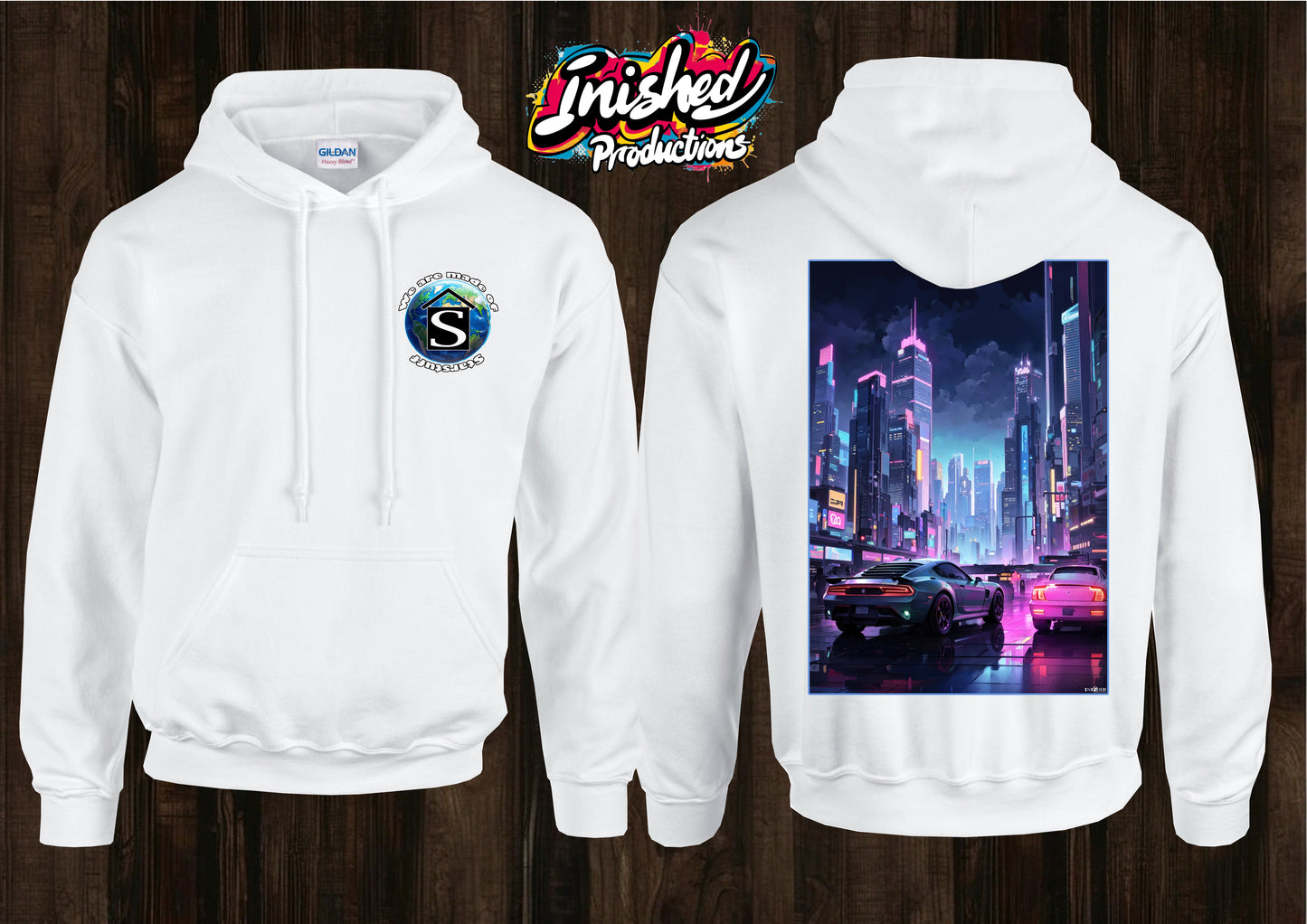 Digital future unisex white hooded top 34