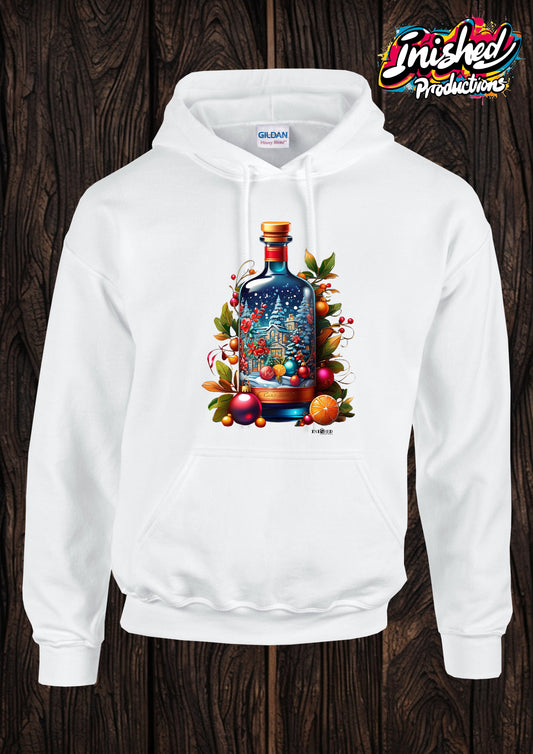 Christmas Gin Unisex adult white Hooded top 149