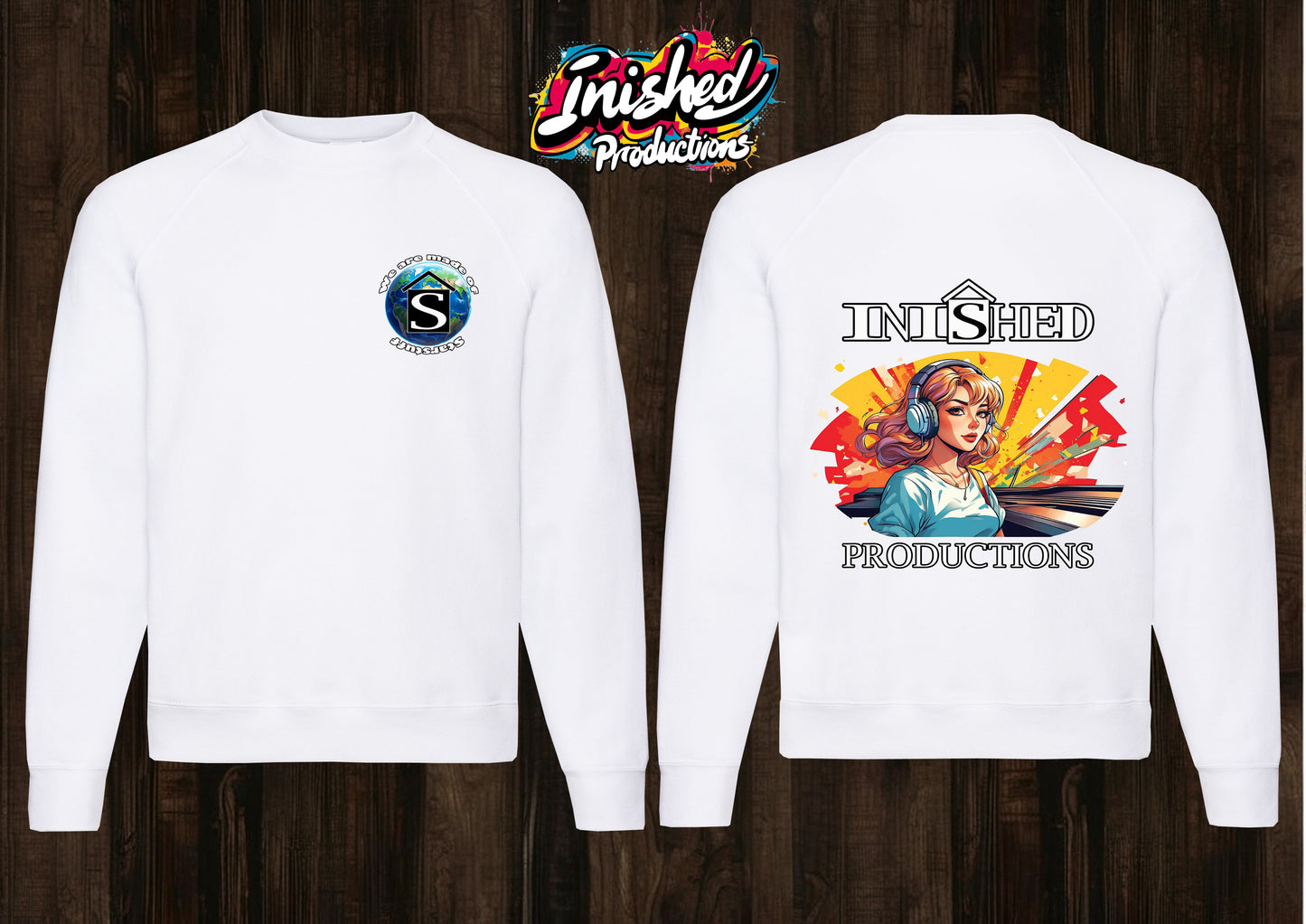 Club night white unisex Classic Sweatshirt 58