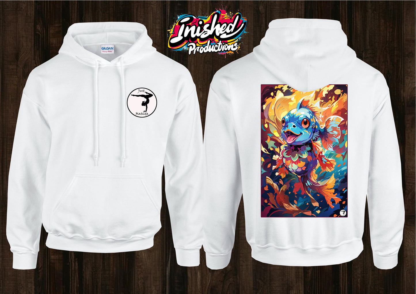Just Matilda Just gold unisex white kids Hooded top 73