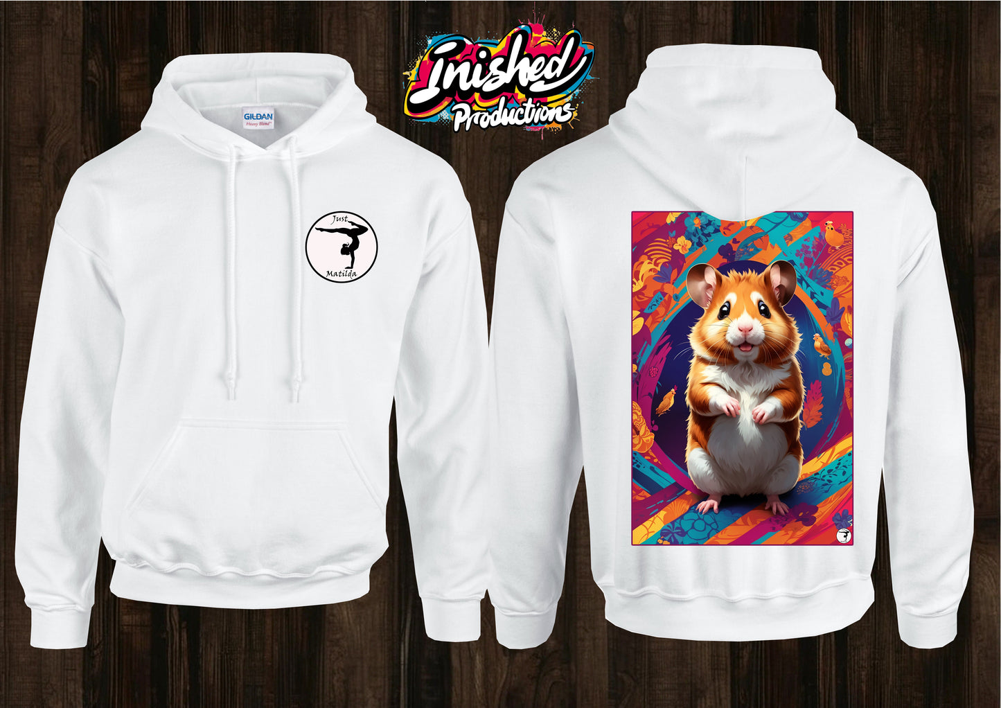 Just Matilda Just ham unisex white kids Hooded top 77