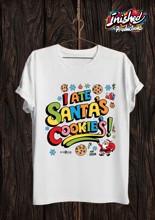 Christmas I Ate Santa's Cookies Kids white short sleeve t-shirt 158