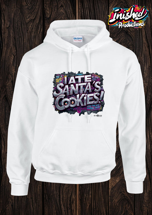 Christmas I Ate Santa's Cookies Unisex adult white Hooded top 156