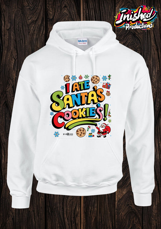 Christmas I ate Santa's Cookies unisex white kids Hooded top 158