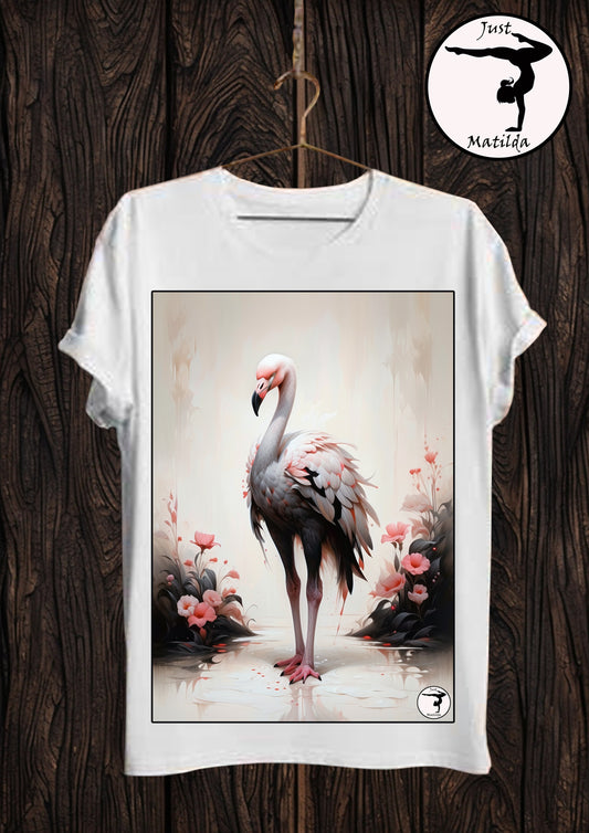 Just Matilda Flamingo white Unisex short sleeve t-shirt 71