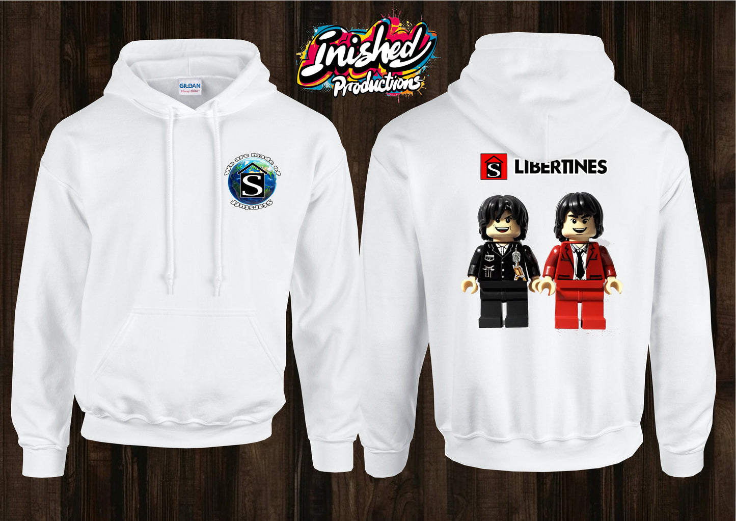 Libertines unisex white hooded top 85