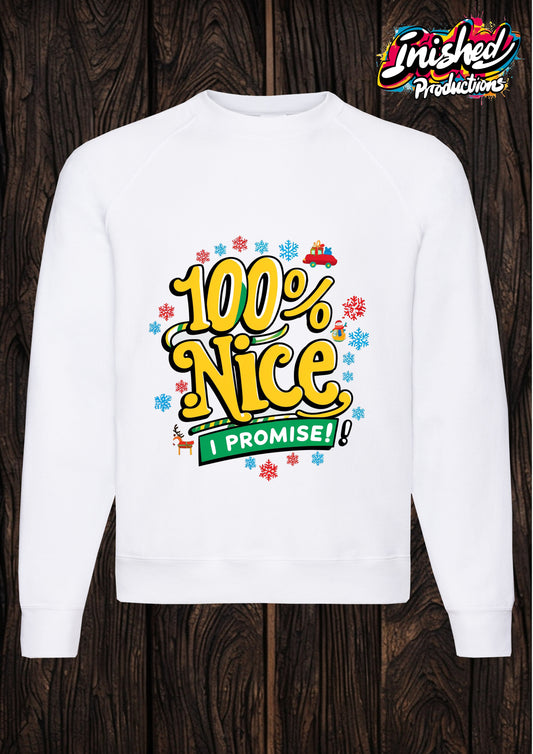 Christmas 100% Nice unisex white kids sweatshirt 160