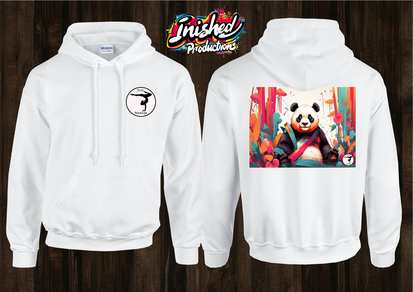 Just Matilda Just Panda unisex white kids Hooded top 78