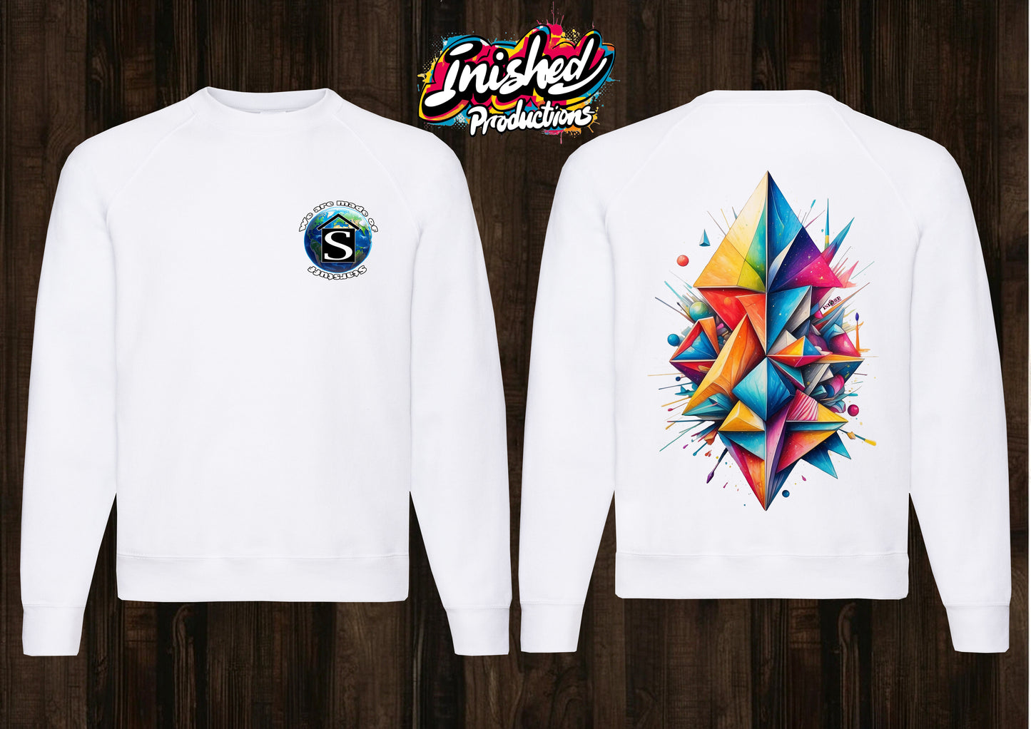 Pattern white unisex Classic Sweatshirt 118